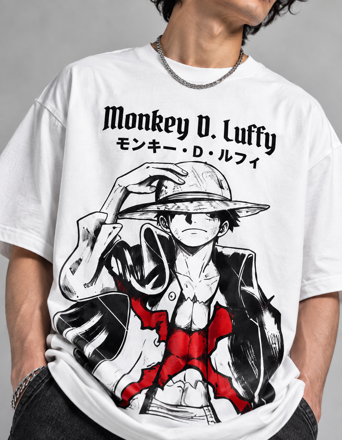 Luffy Poster Oversized Tshirt