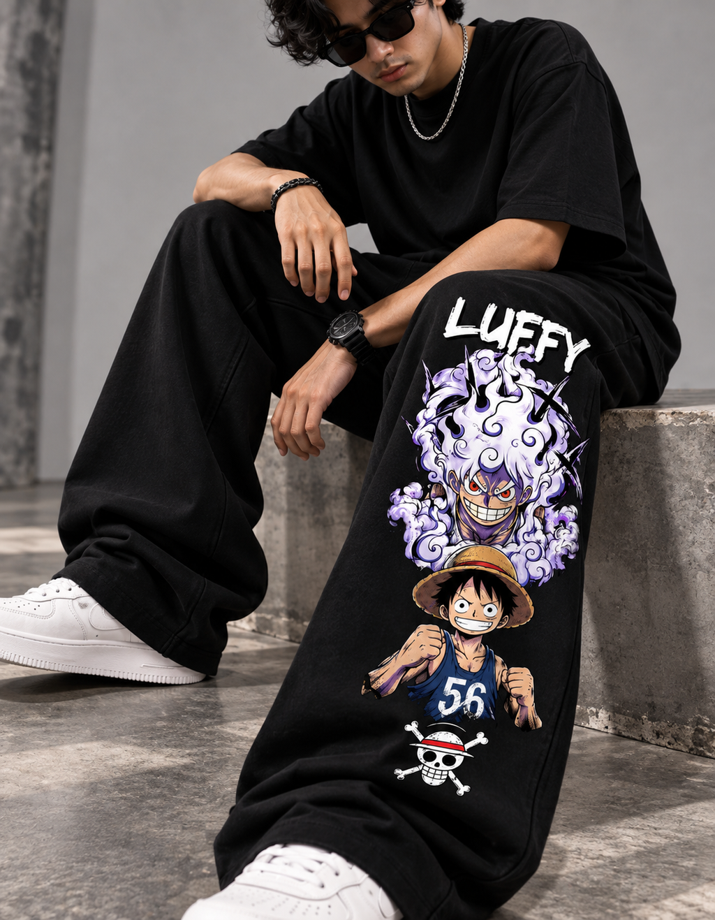 LUFFY  streetwear  Baggy