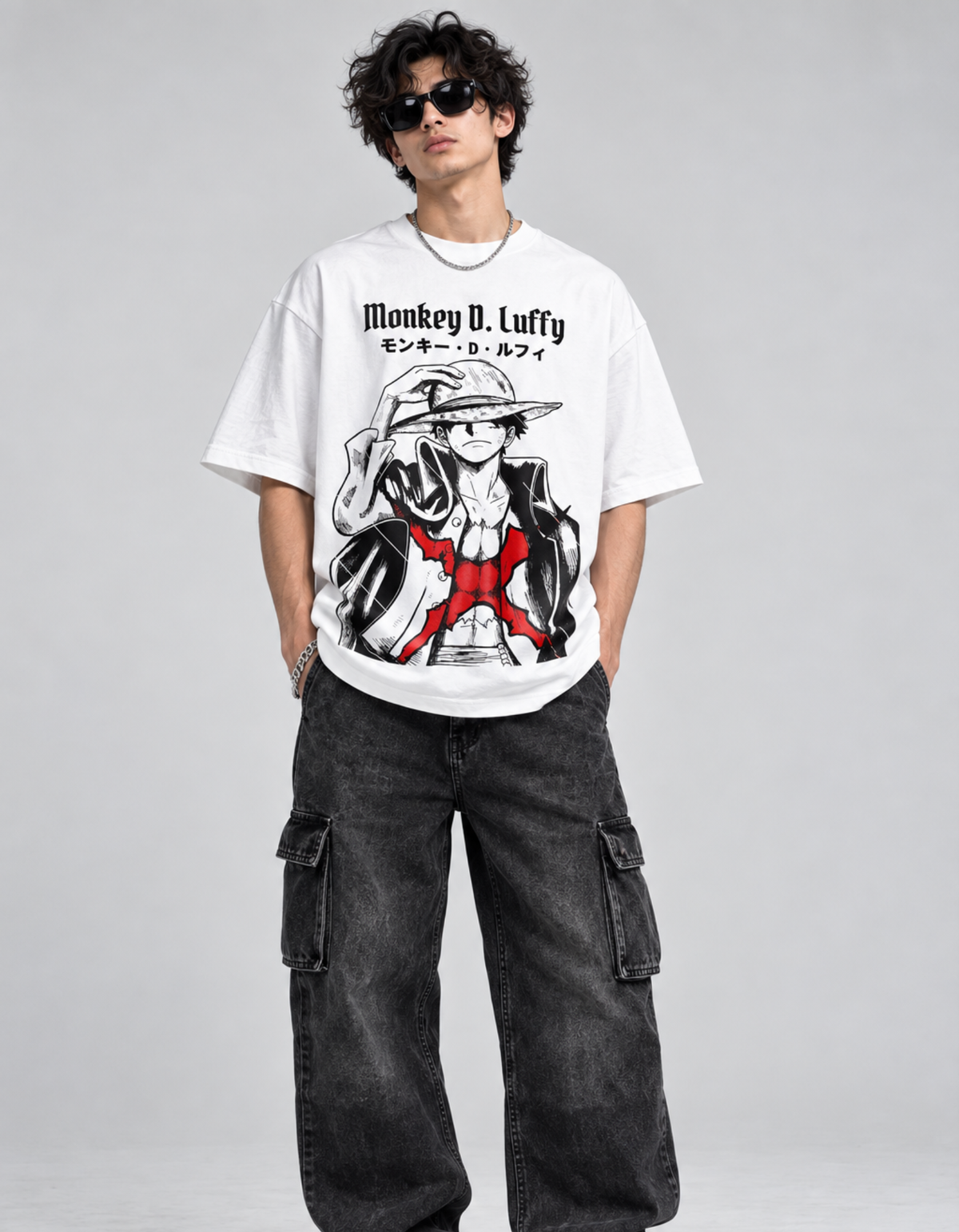 Luffy Poster Oversized Tshirt
